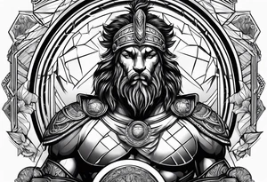 Gladiator with a lion tattoo idea