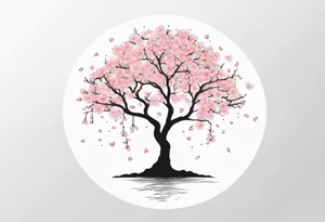 Mother Earth Tree using the cherry blossom tree tattoo idea