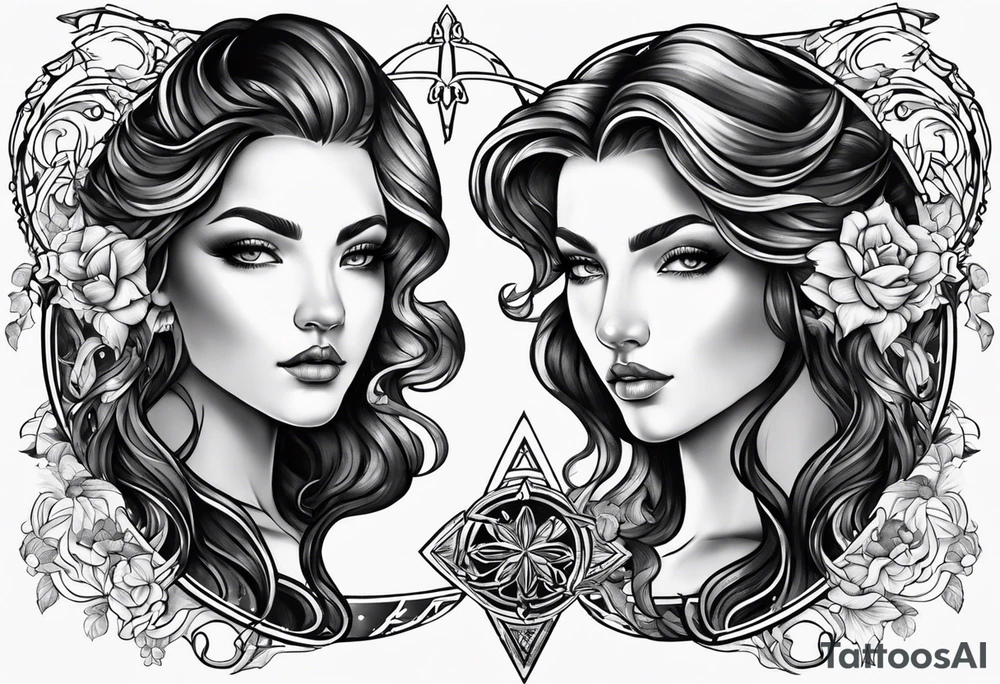Gemini zodiac sign tattoo idea