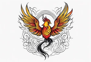 phoenix being reborn tattoo idea