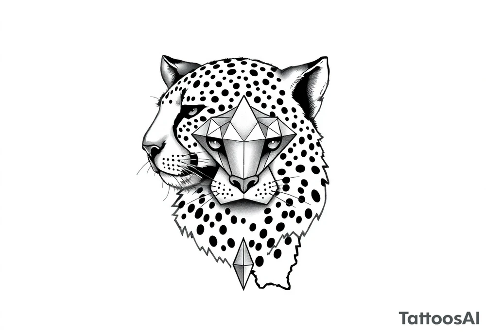 Cheetah, diamond, mississippi, unique tattoo idea