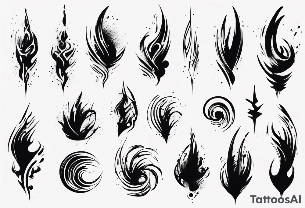 abstract Brush stroke tattoo idea