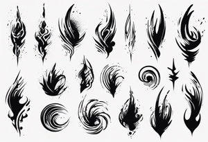 abstract Brush stroke tattoo idea