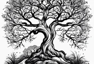 Tree without leaves tattoo idea