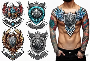 shield knot shoulder tattoo tattoo idea