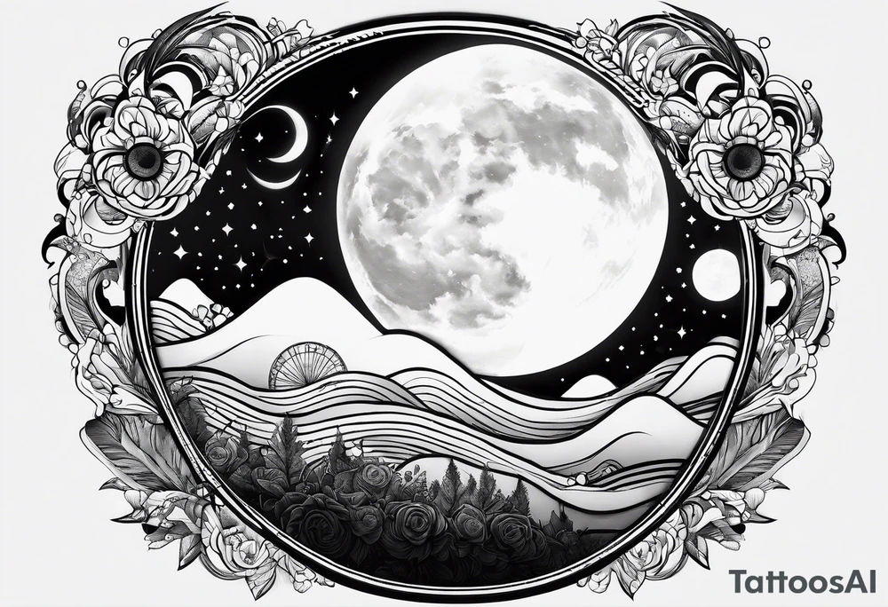 Moon lives in the lining of your skin tattoo idea
