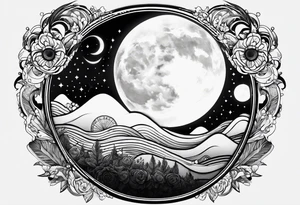Moon lives in the lining of your skin tattoo idea