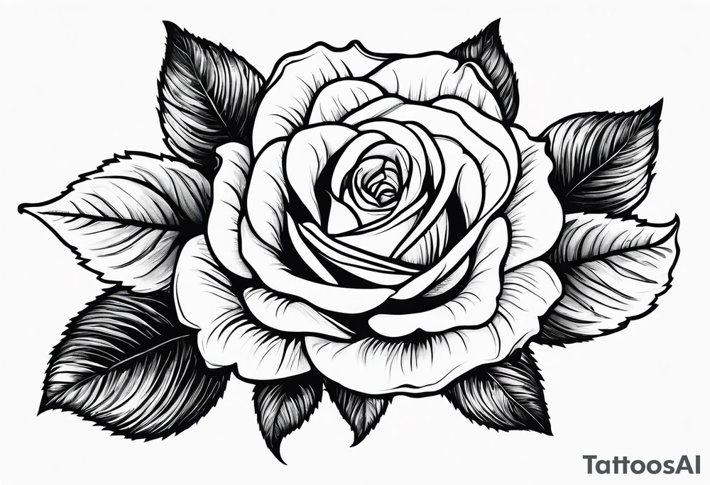 Rose, narcissus flower, holly flower tattoo idea