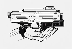 cyberpunk 2077, hand tattoo, subtle, tattoo idea