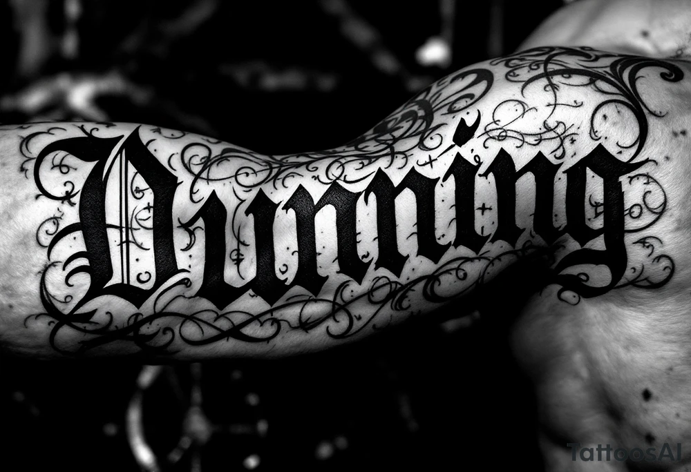 Dunning , Details include Old English Font tattoo idea