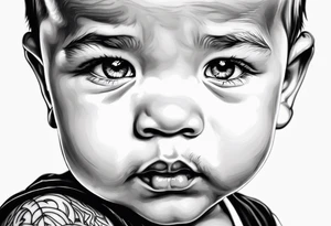 Baby boy tattoo idea