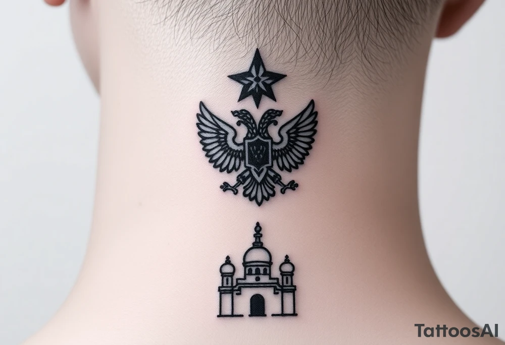 Top: Russian star 
Middle: Tiny double-headed eagle (simplified, more linework style)
Bottom: Orthodox church dome with a cross tattoo idea