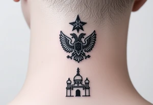 Top: Russian star 
Middle: Tiny double-headed eagle (simplified, more linework style)
Bottom: Orthodox church dome with a cross tattoo idea
