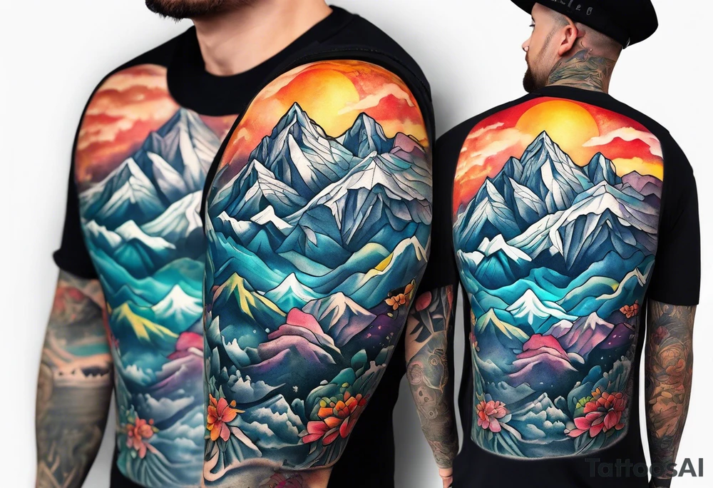 Mountains tattoo idea