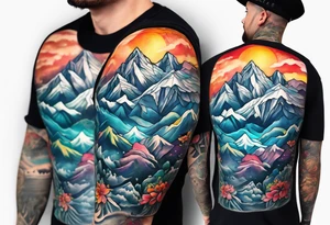 Mountains tattoo idea