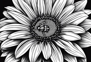 gerber daisy sunflower lilly bee and a
 lady bug tattoo idea