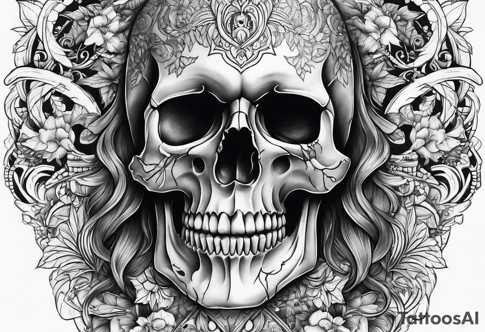Skull tattoo idea