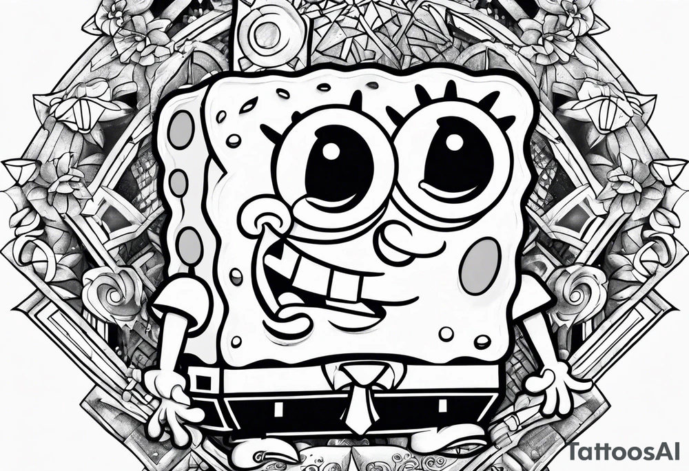 sibling spongebob tattoo ideas tattoo idea