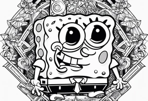 sibling spongebob tattoo ideas tattoo idea