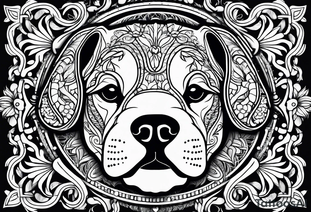 very cute dog tattoo idea