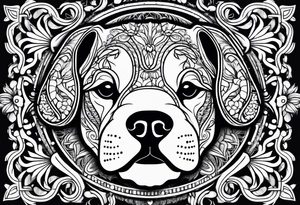 very cute dog tattoo idea