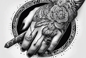 hand holding a blunt tattoo idea