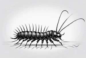 Centipede with long legs tattoo idea