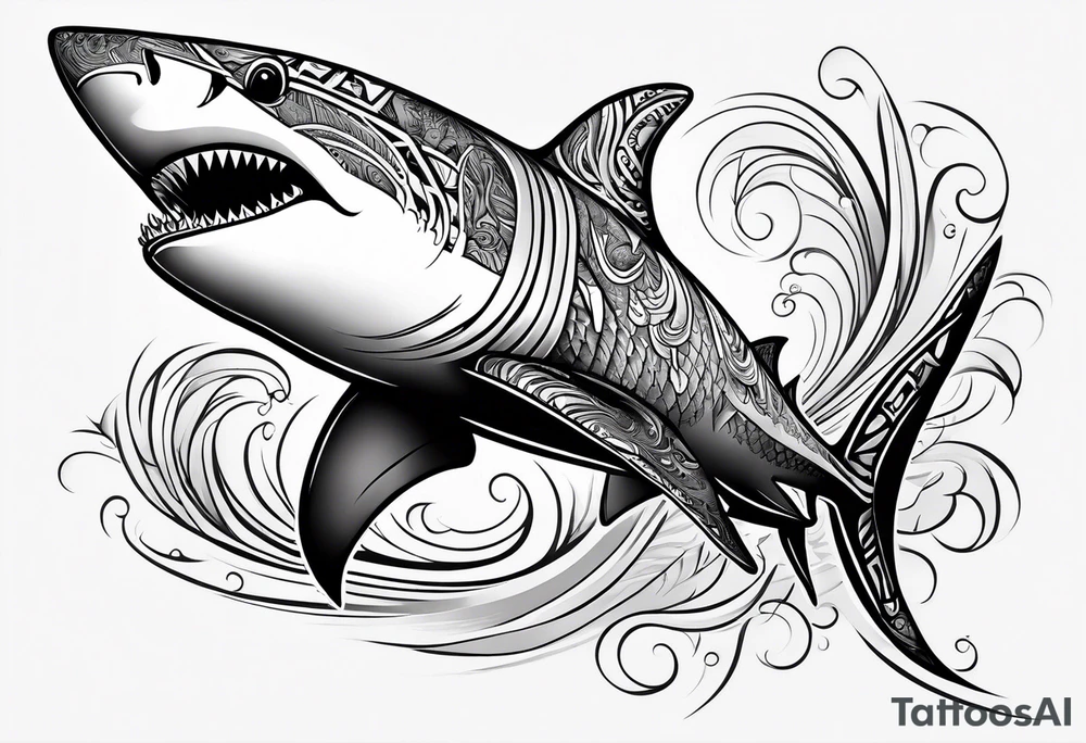 Tahitian Shark tattoo idea