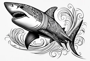 Tahitian Shark tattoo idea