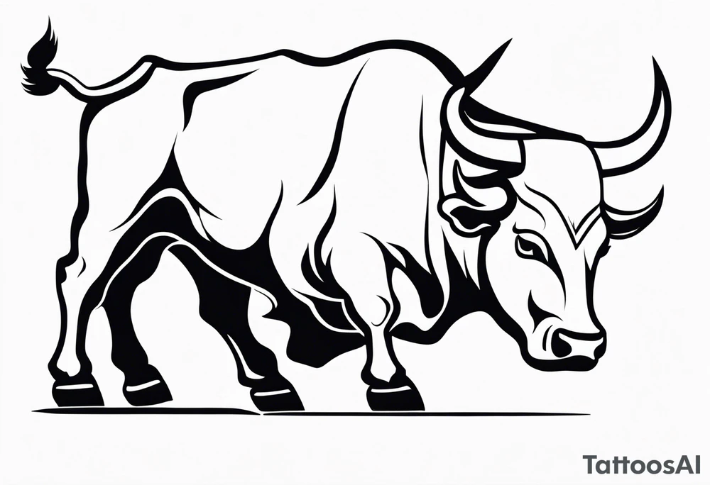 wrestling a bull tattoo idea