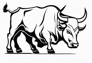 wrestling a bull tattoo idea