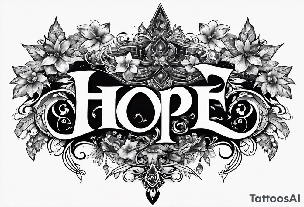 HOPE на пальцах tattoo idea
