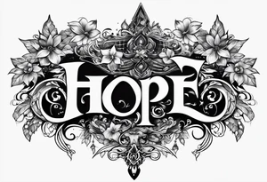 HOPE на пальцах tattoo idea