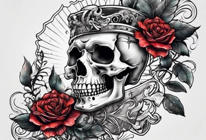 skeleton stabbed in the back tattoo idea