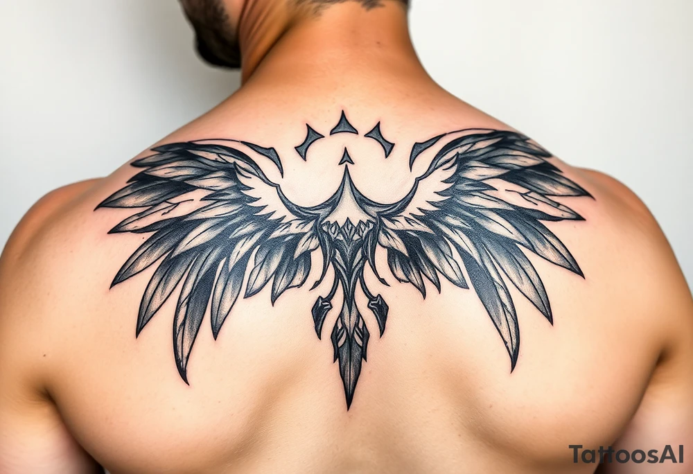 ArchAngel Protection tattoo stencil tattoo idea
