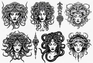 Medusa dark tattoo idea