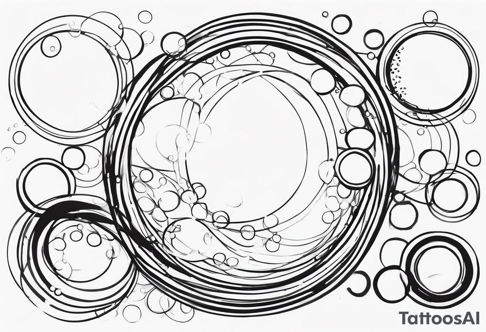 Circles and bubbles tattoo idea