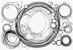 Circles and bubbles tattoo idea