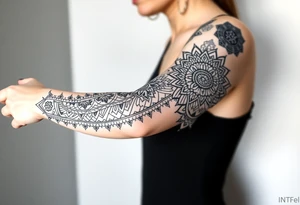 bold line shamanstyle tattoo idea