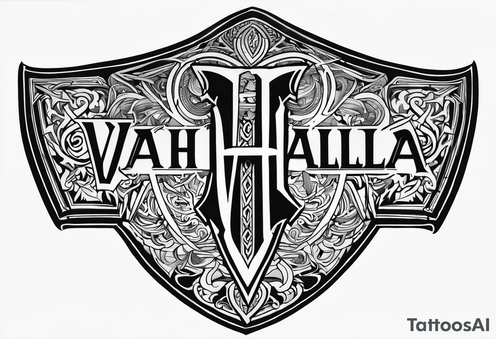 Valhalla sheild tattoo idea