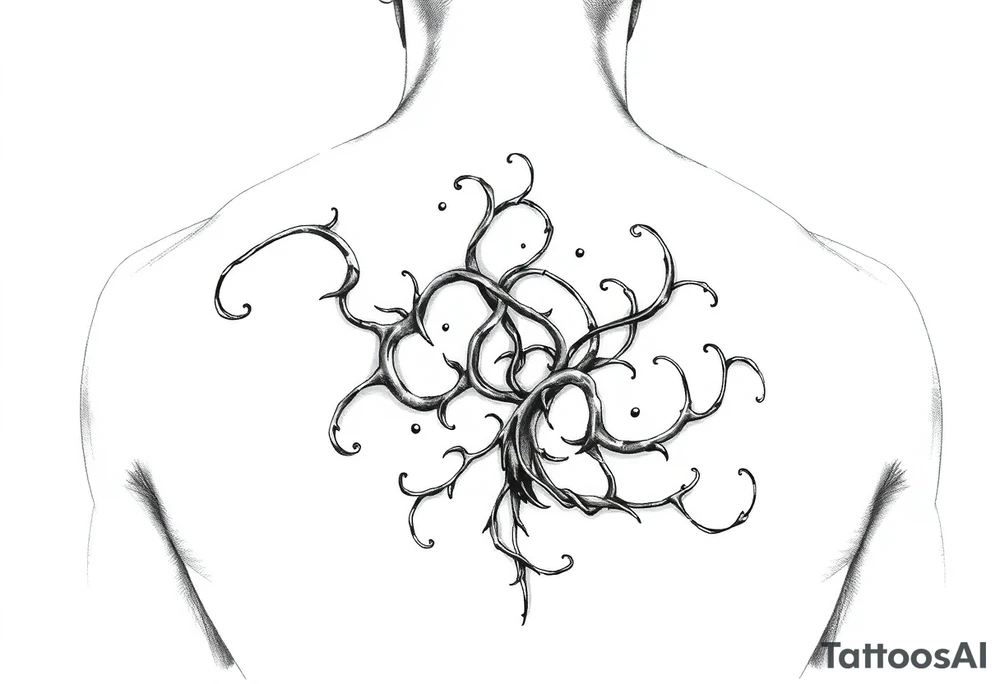 Go back to what it was before. I want fine lines. I want more organic tendrils. tattoo idea