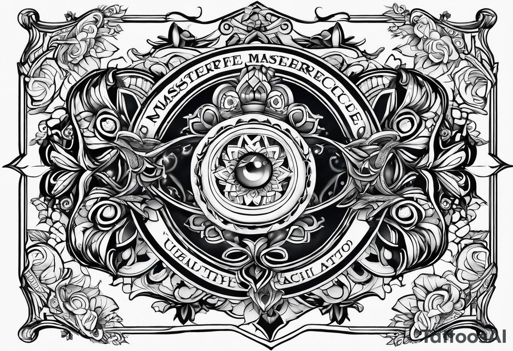 beautiful text box tattoo idea