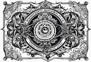 beautiful text box tattoo idea