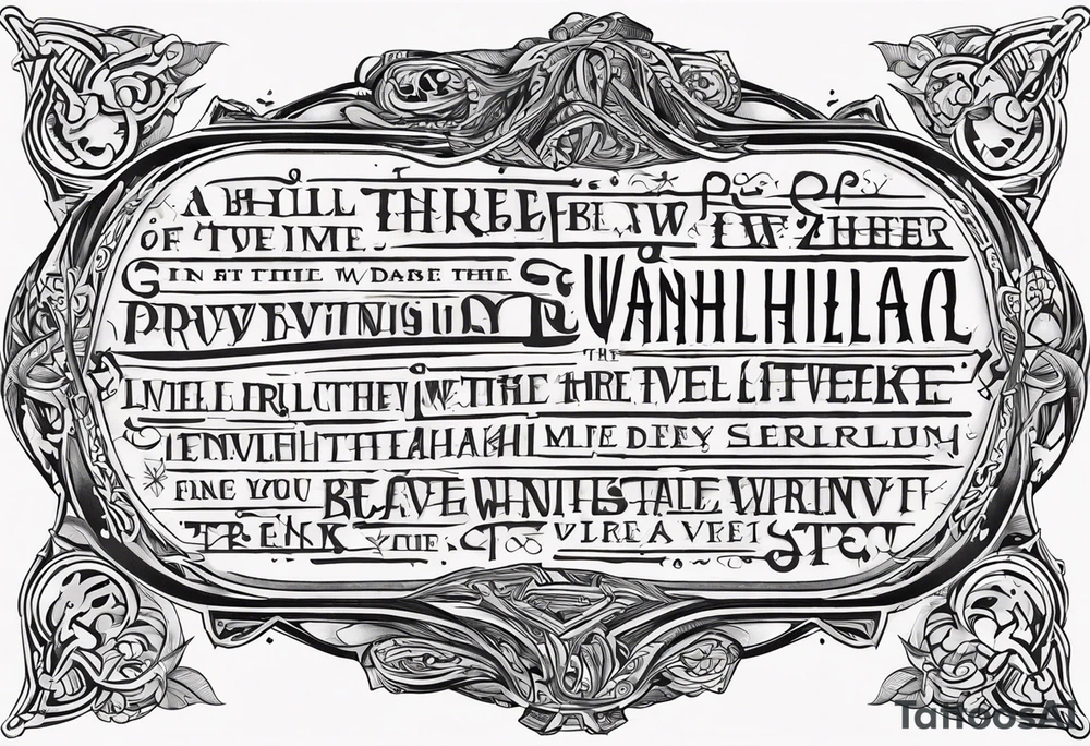 VALHALLA battle  prayer poem tattoo idea