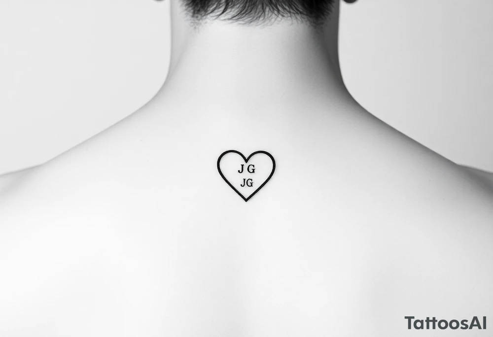intials JG small heart tattoo idea