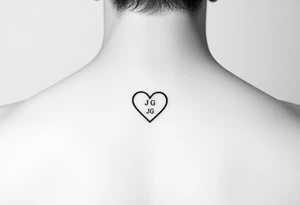 intials JG small heart tattoo idea