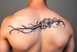timeline that is thin and wraps around arm from wrist all the way to the top of the shoulder tattoo idea