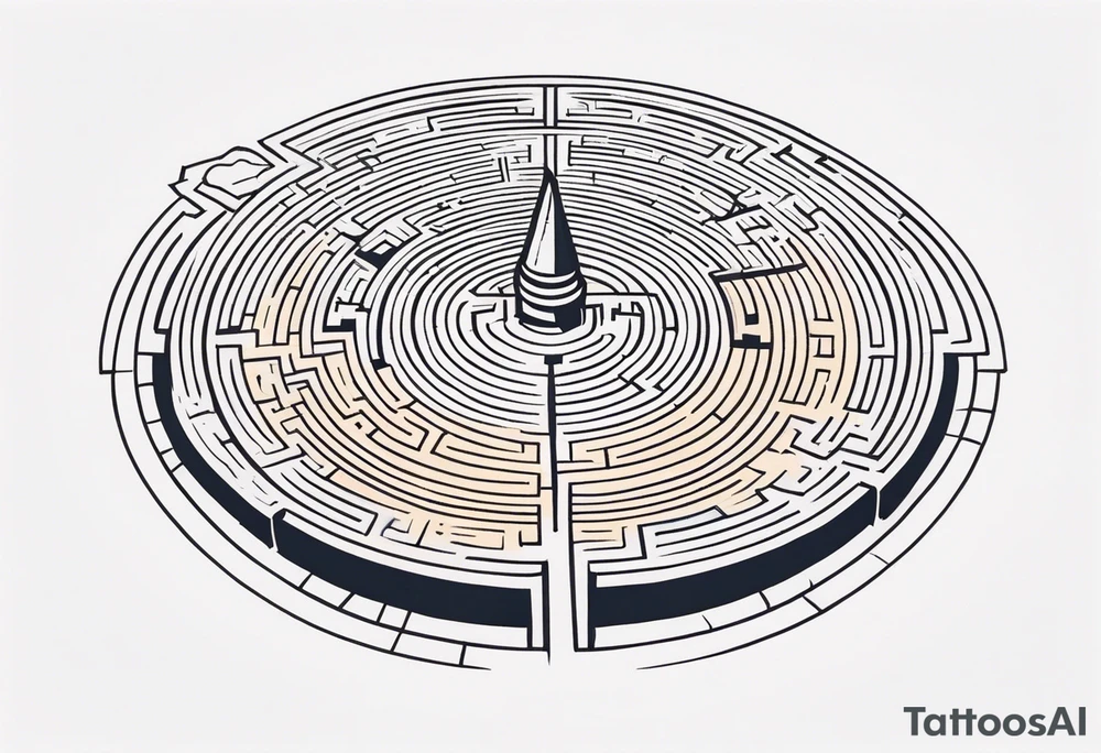 Labyrinth, Castle, North Star tattoo idea