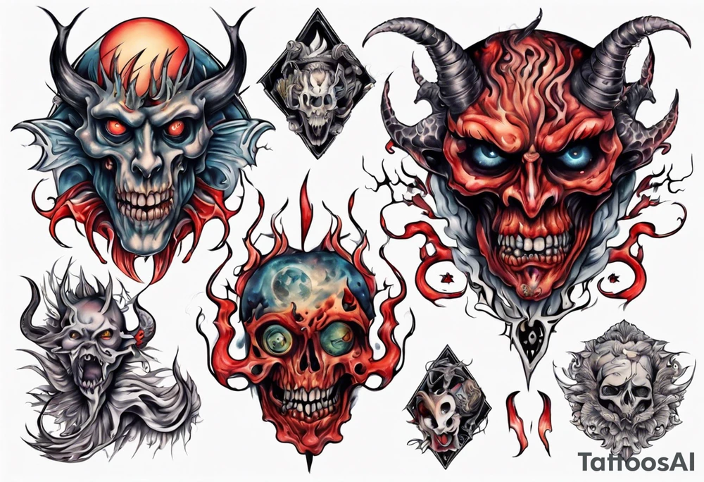 demonic tattoo idea