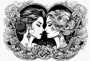 "What ever our souls are made of, his and mine are the same" dark romantic tattoo idea